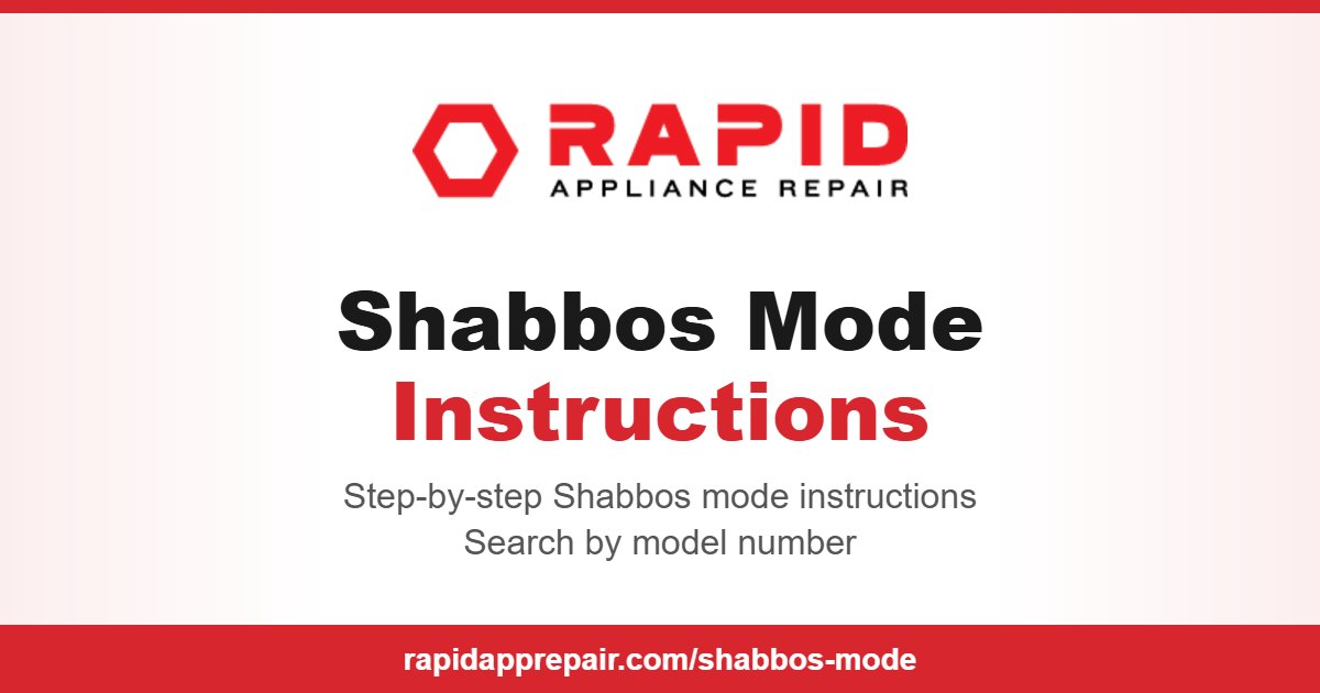 Rapid Appliance Repair (Shabbos Mode Services)
